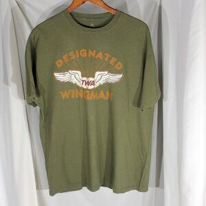American Airlines "Designated Wingman" TWA T-Shirt - Size XL